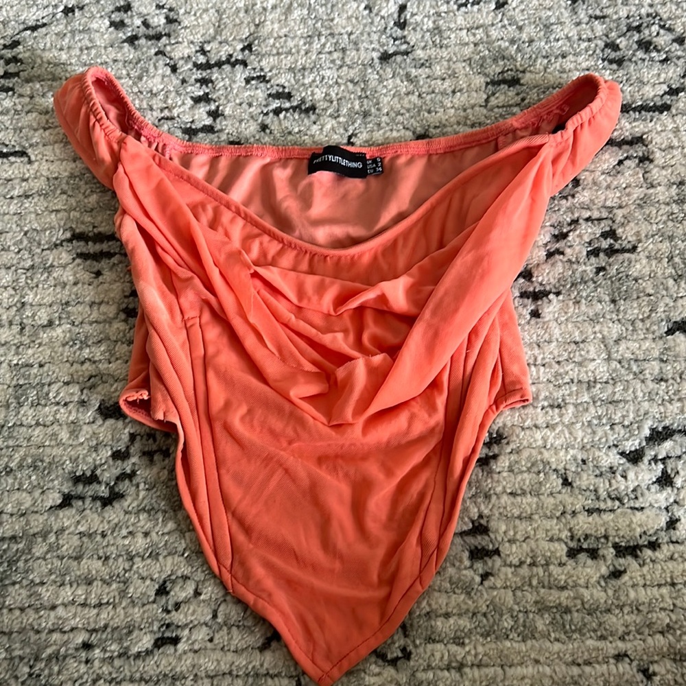 Salmon orange corset tank top!